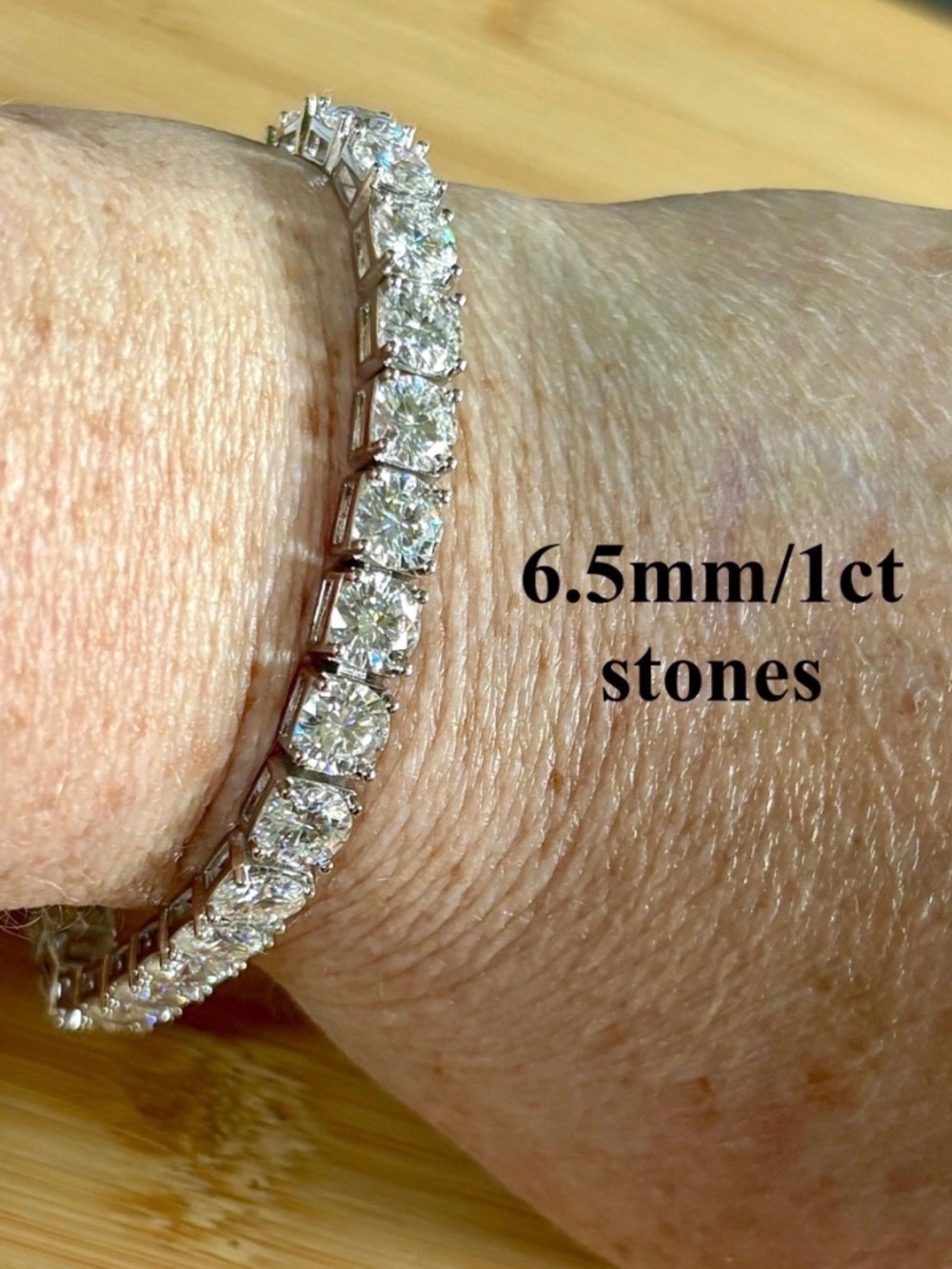 The “Ultimate” Moissanite tennis bracelet in sterling or Argentium silver! - Picture 11 of 16